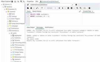 Как удалить foreign key postgresql