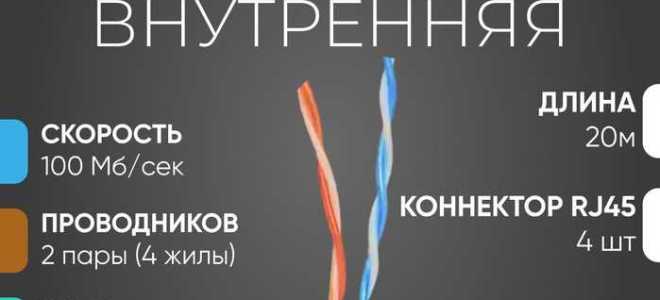 Сколько utp кабелей входит в 20 гофру
