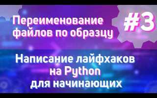 Как переименовать файл в python