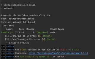 Имя webpack не распознано как имя командлета