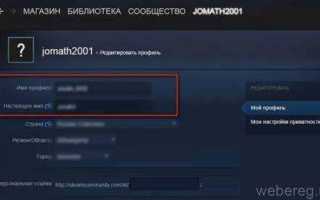 Как поменять ник в стиме