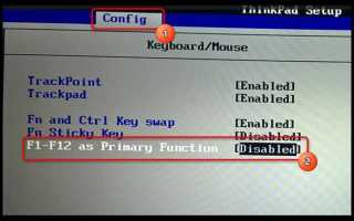 Как отключить fn на ноутбуке lenovo