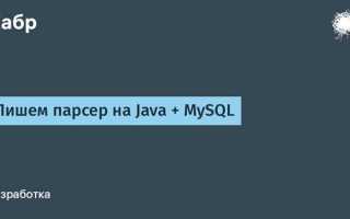 Как написать парсер на java