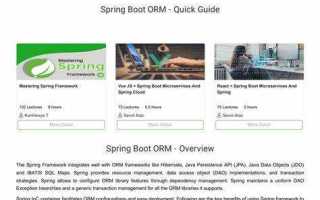 Spring orm что это