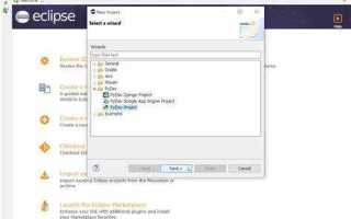 Как установить eclipse для python