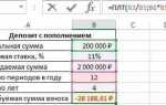Как отнять процент от числа в excel