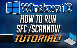 Sfc scannow что это за команда