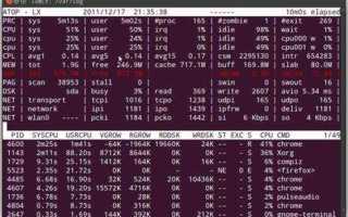 Atop linux как пользоваться