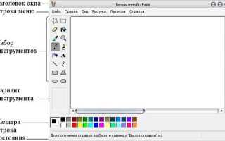 Что такое строка состояния в paint