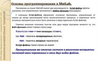 Какой язык программирования в матлабе