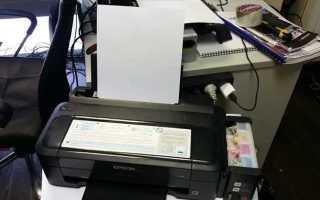 Почему epson l210 печатает чистый лист