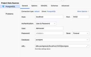 Как подключить postgresql intellij idea