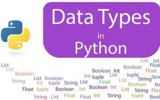 Какие существуют типы переменных в python