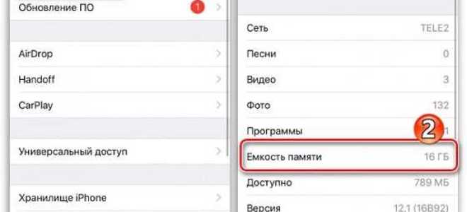 Как посмотреть память на айфоне
