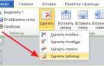 Какую клавишу нужно нажать чтобы удалить выделенную таблицу