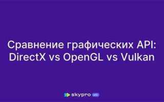 Что лучше opengl или directx