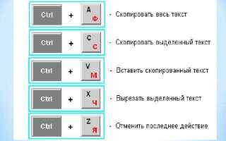 Как выделить всю строку комбинация клавиш