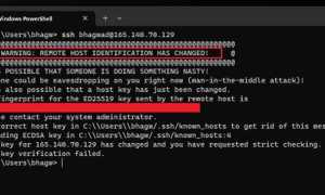 Warning remote host identification has changed как исправить