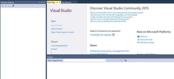 Где находится меню сервис в visual studio