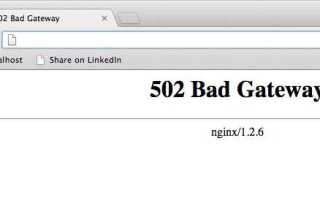 502 bad gateway nginx как исправить