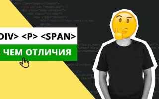 Чем span отличается от p