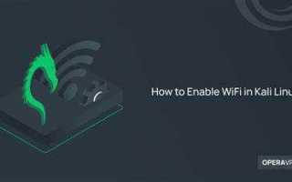 Kali linux как подключиться к wifi через терминал