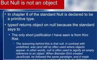 Почему null в js объект