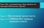 Внешний ключ sql что это
