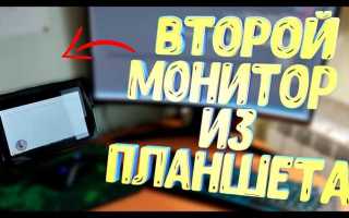 Дисплей планшета как монитор