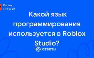 Какой язык программирования в роблокс