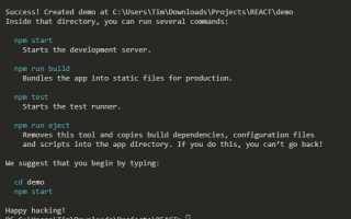 Npm run eject что это