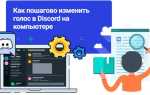 Как изменить голос в дискорде
