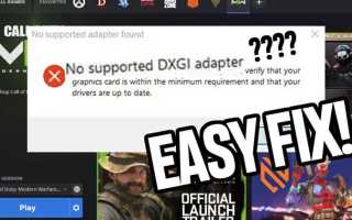 Dxgi adapter cache что это