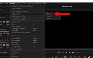 Media offline davinci resolve 17 как исправить
