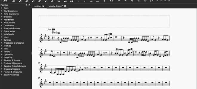 Как поменять инструмент в musescore