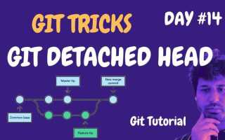 Detached head git как исправить