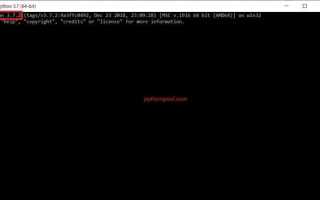 Как узнать версию python