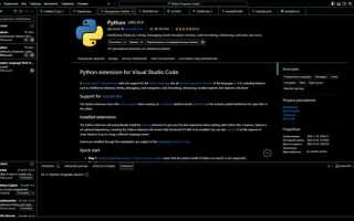 Как выбрать язык программирования в visual studio code
