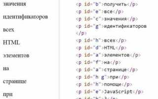 Как узнать id элемента на сайте