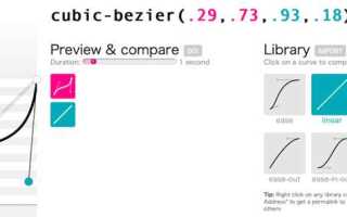 Cubic bezier что это