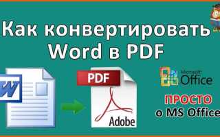 Как ворд 2003 перевести в пдф