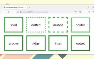 Как убрать рамку в html