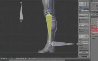 Как связать кости в blender