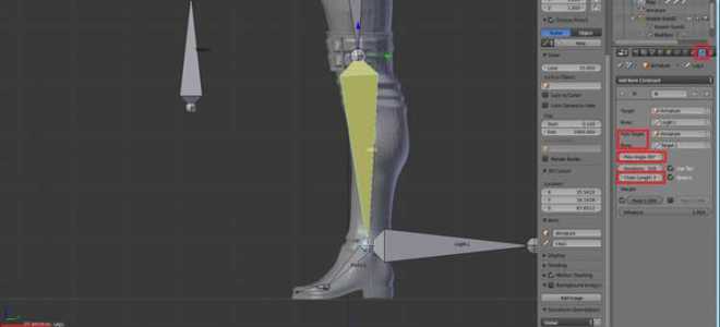 Как связать кости в blender