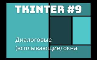 Tkinter как сделать всплывающее окно