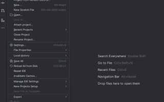 Как открыть новый проект в pycharm