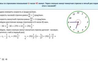 Как посчитать угол между стрелками часов