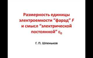 Эпсилон 0 в чем измеряется