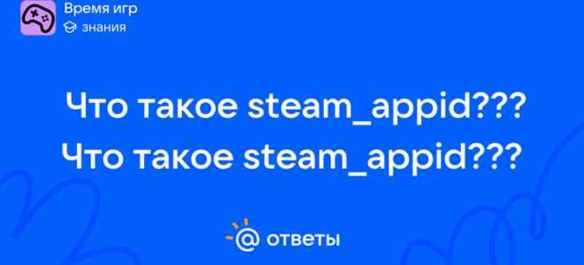 Steam appid что это