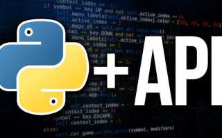 Как написать api на python